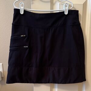 Athleta Black Mini Skirt with Zipper Accents